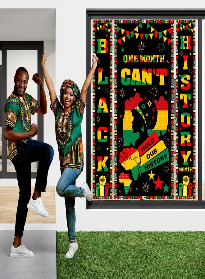 Mindsoft مجموعة Mindsoft من 3 قطع لأغطية أبواب شهر التاريخ الأسود، زينة مهرجان الأمريكيين الأفارقة، لافتة باب تاريخية سوداء، خلفية للفصول الدراسية والمكاتب والمدارس والأماكن الخارجية - Image 5